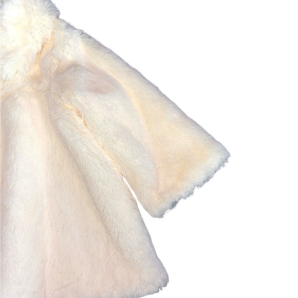 Bunnies By The Bay Storywear Glad Dreams Soft Faux Fur Satin Lined Coat 6-12 M - Picture 4 of 11